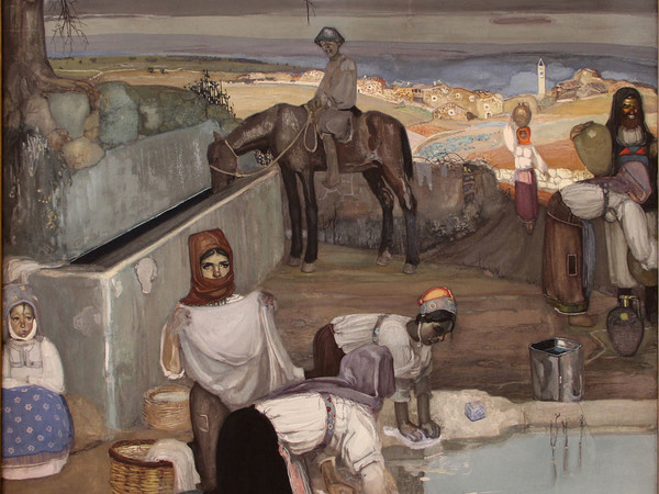 Giuseppe Biasi, Mattino in un villaggio sardo, 1912, Sassari, Pinacoteca Nazionale | Courtesy of MIBACT, Polo Museale della Sardegna