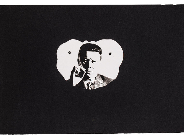 Concetto Pozzati, Ritratto di Mario Ramous, tecnica mista, 1968, 50x70 cm. Concetto Pozzati, Ritratto di Mario Ramous, tecnica mista, 1968, 50x70 cm.