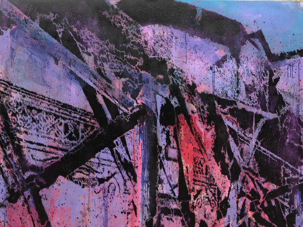 Farhan Siki, Arise (Homage to Santa Maria Delle Grazie) #1, 2015, Spray paint on canvas, 150 x 150 cm | Courtesy of Farhan Siki & Banca Generali Private Banking