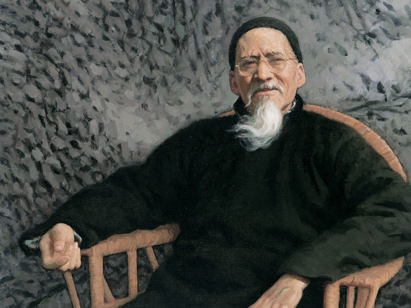 Jin Shangyi, Huang Binhong al crepuscolo della sua vita, 1996, Olio su tela, 99 x 115 cm