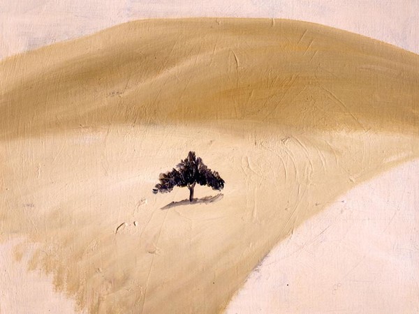 Carlo Mattioli, Paesaggio d'estate, 1969, Olio su tela, 60 x 70 cm, Collezione privata | Courtesy of Labirinto della Masone, Fontanello, Parma