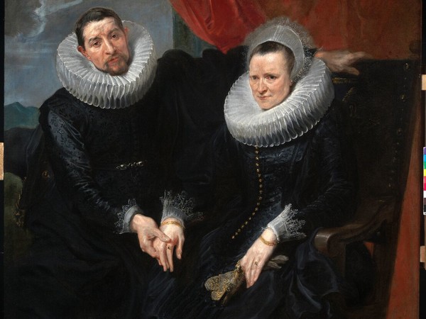 Anthonis Van Dyck (Anversa 1599 - Londra 1641), Ritratto di coniugi, 1618 ca. Olio su tela, cm 112x131. © Museum of Fine Arts, Budapest 2015