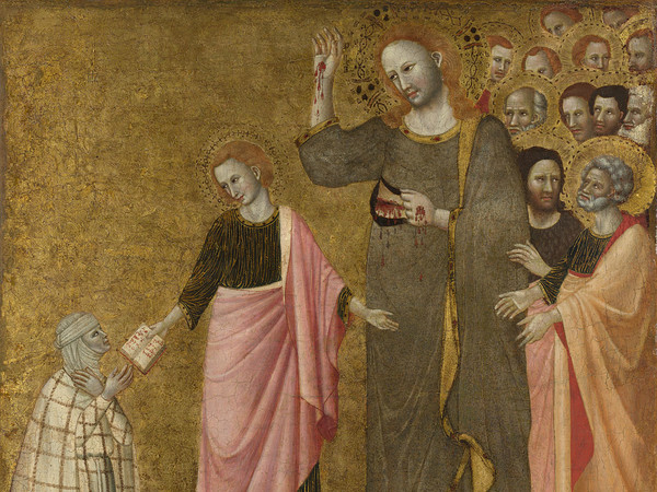 Francesco da Rimini, La Visione della Beata Chiara di Rimini, Probabilmente 1333-1340, Tempera all'uovo su legno, trasferita dal supporto originale, 60 x 55 cm | Credit Line: The National Gallery, London , Bought, 1985 | © The National Gallery, London