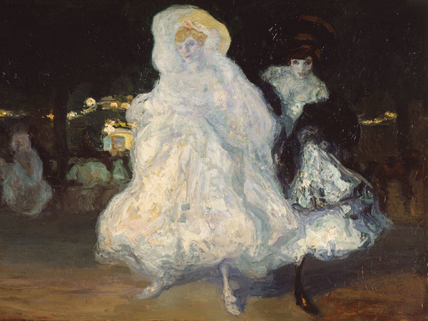 Hermen Anglada Camarasa, Champs Elysées, 1904. Olio su tavola, cm 81 x 120. Museu de Montserrat. Dono di Josep Sala Ardiz