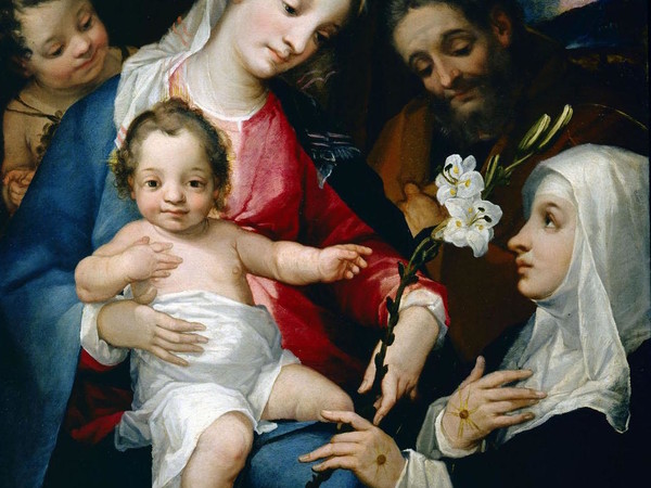 Alessandro Casolami, S. Famiglia con S. Giovannino e S. Caterina d'Alessandria Chigi