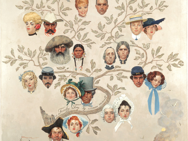 Norman Rockwell, Family Tree (Albero genealogico), 1959 Olio su tela, 117 x 106 cm Cover of The Saturday Evening Post, October 24, 1959 Collection of The Norman Rockwell Museum at Stockbridge, Norman Rockwell Art Collection Trust, NRACT.1973.7