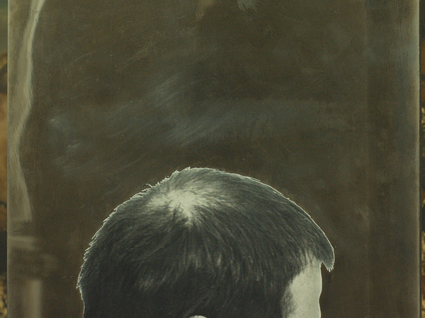 Michelangelo Pistoletto, Autoritratto, Profilo, serigrafia su acciaio, cm 50 x 35. Firenze, Galleria degli Uffizi, depositi