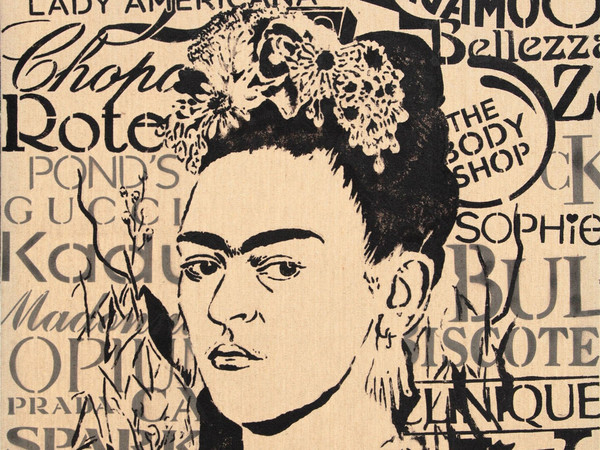 Farhan Siki, Frida's backyard, 2015, Acrylic, spray paint on canvas,  87 x 76 cm | Courtesy of Farhan Siki & Banca Generali Private Banking