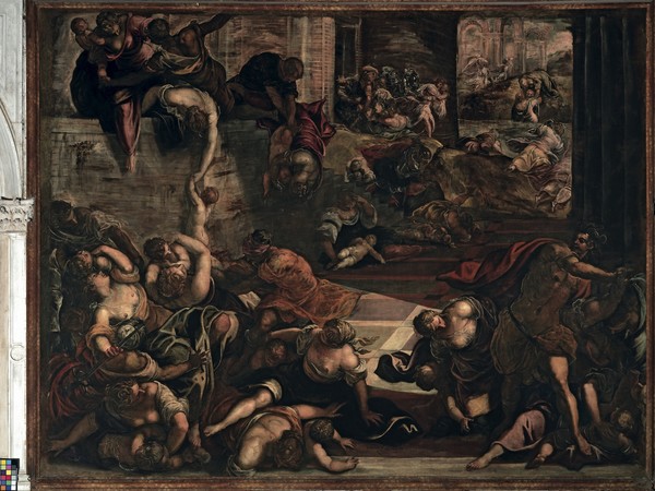 Jacopo Robusti detto il Tintoretto, La strage degli innocenti, 1582-87 422x546 cm, olio su tela, Scuola Grande di San Rocco, Venezia
