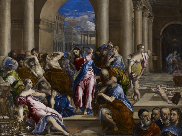 El Greco, Purificazione del Tempio, 1570 circa, Olio su tela, 59 × 46 cm, Minneapolis Institute of Art