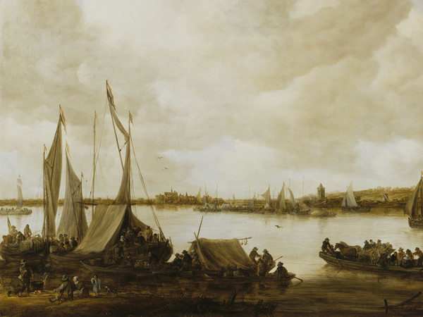 Jan van Goyen, Veduta del Reno vicino a Hochelten, 1653 olio su tela, cm 81 x 152. L’Aia, Gabinetto reale di pitture Mauritshuis acquisito nel 1975. © L’Aia, Gabinetto reale di pitture Mauritshuis