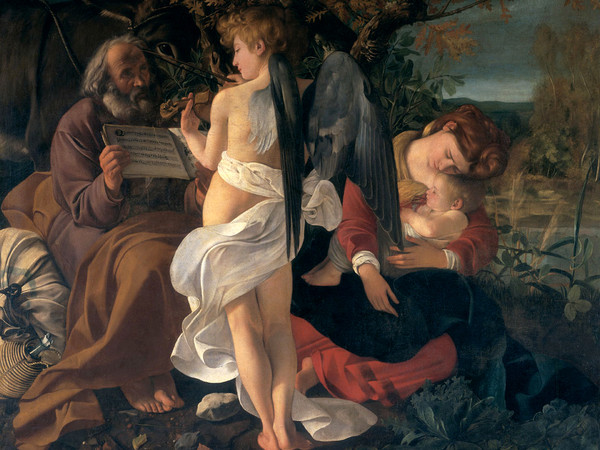 Caravaggio, Il riposo durante la fuga in Egitto, 1595-1596, olio su tela, cm 135,5x166,5