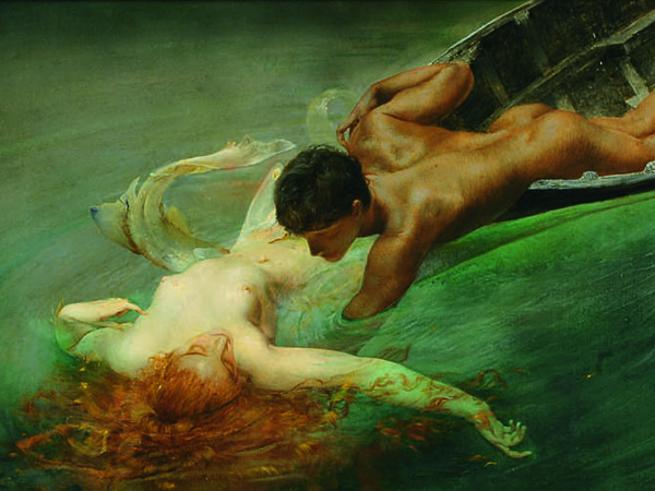 Giulio Aristide Sartorio, La sirena, 1893, Olio su tela applicata su tavola, 71 x 142 cm, Torino, GAM ‐ Galleria Civica d’Arte Moderna e Contemporanea | © Studio Gonella 2007, GAM - Galleria d’Arte Moderna e Contemporanea, Torino - Su concessione della Fondazione Torino Musei
