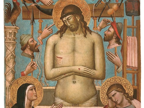 Niccolò di Pietro Gerini, Pietà e simboli della Passione, 1400-1405, tavola. Arezzo, Museo Nazionale di Arte Medievale e Moderna (in deposito dalle Gallerie Fiorentine)
