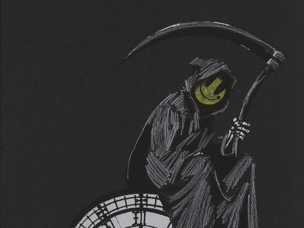 Banksy, Chalk reaper, 2005, 40 x 65 cm | Photo © Dario Lasagni