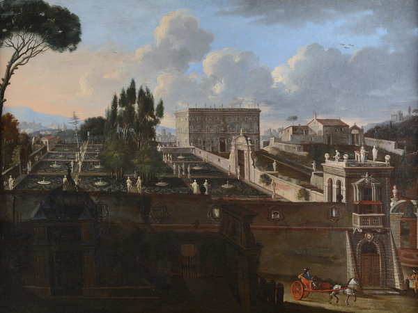 Matthias Withoos (attribuzione), Villa Aldobrandini, 1648-1653, Olio su tela | Courtesy Museo di Roma