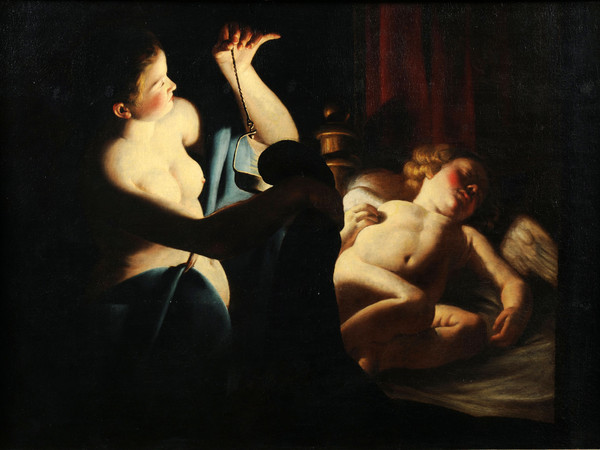 Candlelight Master, Psiche scopre Amore, olio su tela XVII secolo. Pinacoteca Civica, Teramo