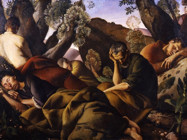 Felice Carena, Gli apostoli, 1926, olio su tela, cm 161x 216. Galleria d'arte moderna di Palazzo Pitti, acquistato alla XV° Esposizione Internazionale d’Arte della Città di Venezia, 1926.
