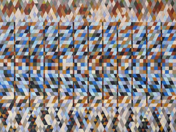Marco Petrus, <em>Piano sequenza 1</em>, 2022 pastelli a olio su tela, cm 180x240, Ph. Lorenzo Palmieri