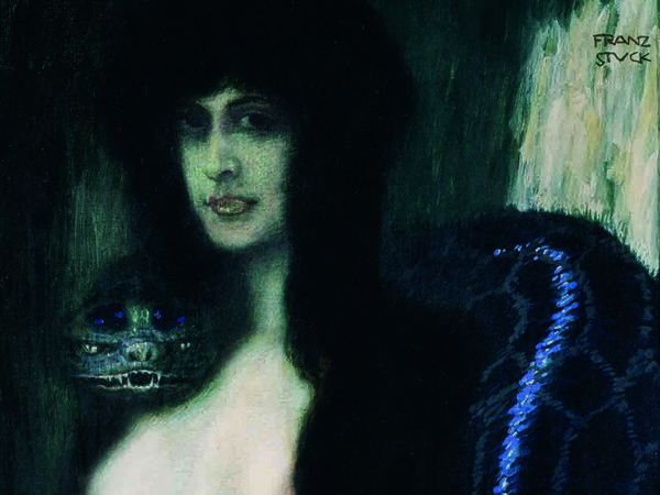 Franz von Stuck, Il peccato, 1908, Olio su tela, 86,5 x 50,5 cm, Palermo, Galleria d’Arte Moderna Empedocle Restivo | © Galleria d’Arte Moderna Empedocle Restivo, Palermo
