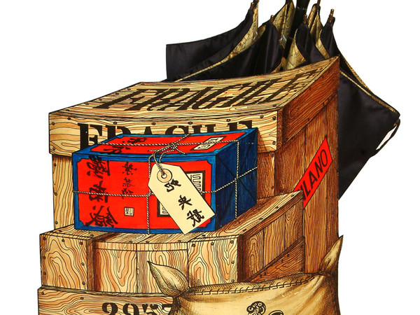 Piero Fornasetti, porta ombrello trompe l'oeil 