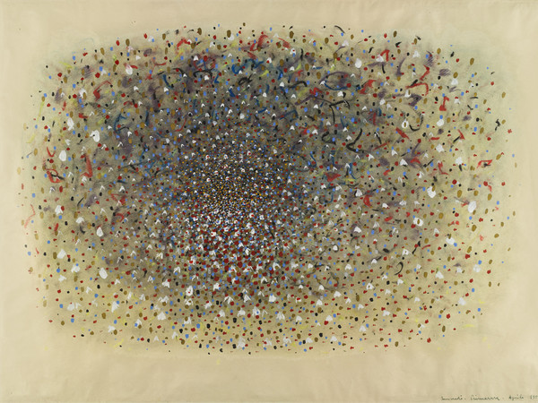 Tancredi Parmeggiani, Primavera, 1951 (datato 1952), Guazzo e pastello su carta 100 x 69.8 cm, The Museum of Modern Art, New York | Donazione Peggy Guggenheim, 1952