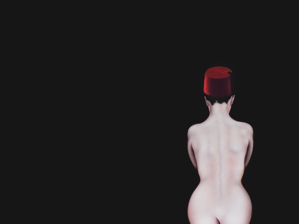 Mouna Rebeiz, Le Tarbouche, 2014, olio su tela, 194x304 cm.