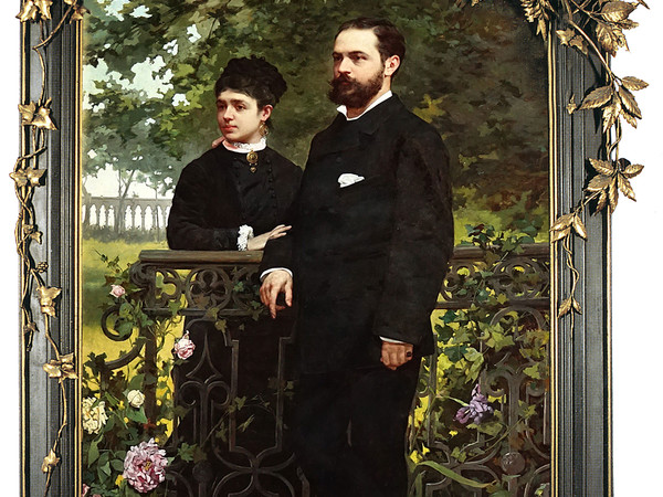 Eugenio Scomparini, Ritratto di Piero ed Evelina Sandrini, 1878.