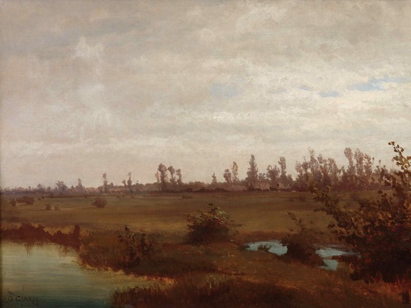 Guglielmo Ciardi, Novembre (acquitrini sul Sile), Anni Settanta dell’Ottocento, Olio su tela, 72 x 48 cm, Padova | Courtesy of Galleria Nuova Arcadia di L. Franchi