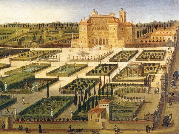 Joseph Heintz il Giovane, Veduta di Villa Borghese, 1625, Olio su tela, Collezione privata Joseph Heintz il Giovane, Veduta di Villa Borghese 1625, olio su tela - Collezione privata