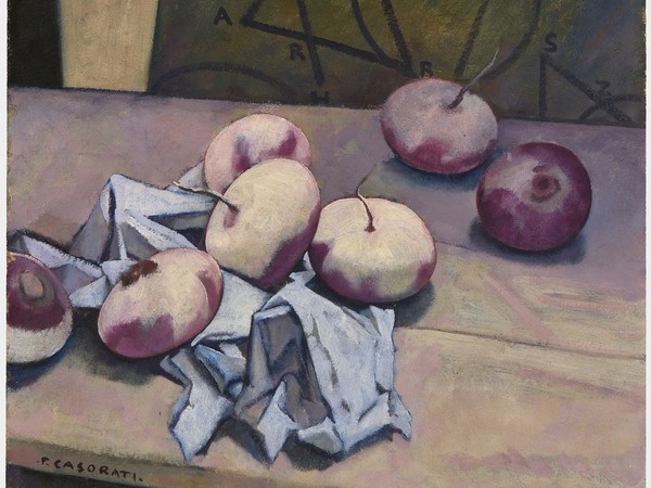 Felice Casorati, Rape, 1938 circa, olio su tela incollata su supporto di protezione, cm 61,5x50. Galleria d'arte moderna di Palazzo Pitti, acquistato alla XXI° Esposizione della Biennale Internazionale d’Arte, Venezia 1938.