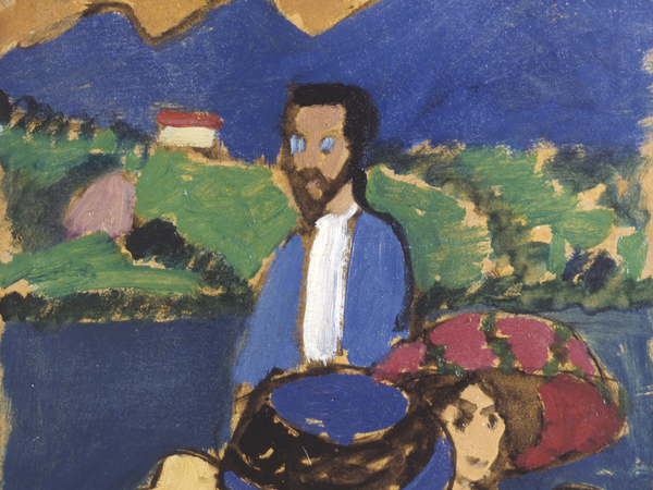 Gabriele Münter, Boat trip with Kandinsky, 1909, Private collection | courtesy © 2026 DACS foto per concessione del proprietario Gabriele Münter, Boat trip with Kandinsky, 1909, Private collection | courtesy © 2026 DACS foto per concessione del proprietario