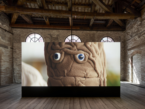 Installation view of <em>La Merde</em> by Aline Bouvy, Luxembourg Pavilion, Biennale Arte 2026. &copy; GRAYSC<br />