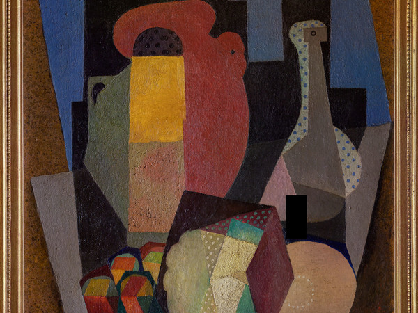 Diego Rivera, Natura Morta Cubista (con bottiglia), 1916. Olio su tela, 81,9 x 65,4 cm. Col. Museo Dolores Olmedo, Xochimilco, México. Photographs by Erik Meza / Javier Otaola ; image © Archivo Museo Dolores Olmedo ©2013 Banco de M&e