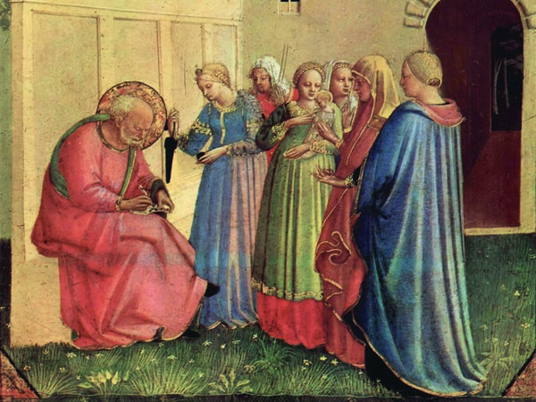 Beato Angelico, Imposizione del nome al Battista, 1428 - 1430 circa, Tempera su tavola | © Museo di San Marco, Firenze