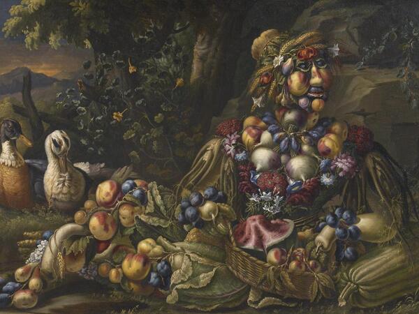Antonio di Rasio, <em>Natura morta con frutta e verdura di stagione</em> (estate)