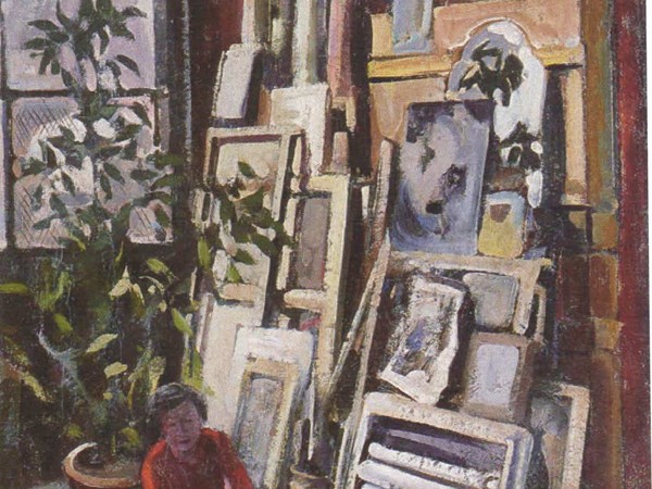 Italo Cremona, Lo studio, 1937. Olio su tela, cm 46x61. RAI, Torino 