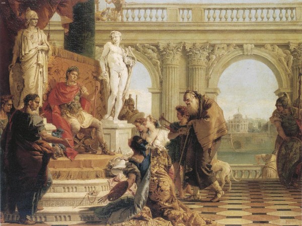 Giambattista Tiepolo, Mecenate presenta le Arti Liberali ad Augusto, 1745 circa, olio su tela, 69,5x89 cm