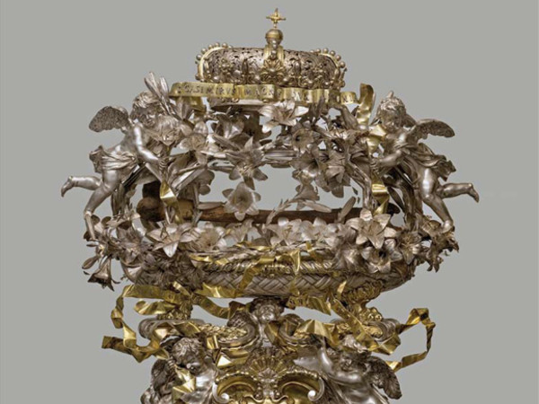 Massimiliano Soldani Benzi, Reliquiario di San Casimiro, 1687, argento fuso, sbalzato, cesellato, inciso e dorato, cm. 83 x 59. Firenze, Museo delle Cappelle Medicee
