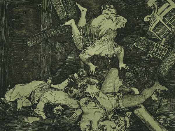 Francisco José de Goya y Lucientes ( Fuendetodos, Saragozza,1746‐Bordeaux,1828), Carneficine della guerra (dalla serie I disastri della guerra), 1810-1823 ca. Acquaforte, bulino, puntasecca, mm 242 x 328. Milano,Civica Raccolta delle Stampe Achille Bertarelli – Castello Sforzesco