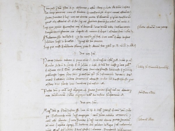 Documento, 1482, 1483 s.c., 13 gennaio – E’ autorizzata dai Priori e dai Capitani di Parte Guelfa la spesa di una somma ulteriore di 30 lire per l’Annunciazione da dipingersi in due tavole tonde o quadre (San Gimignano, Archivio Storico Comunale, Deliberazione e provvisioni della comune, ASCSG 187, c.230r.).