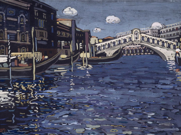 Vassily Kandinsky, Venise n°4 (Venezia n. 4), 1903 circa. Tempera su cartone, cm 40,5 x 56 cm. Lascito Nina Kandinsky, 1981. Service de la documentation photographique du MNAM ? Centre Pompidou, MNAM?CCI © Centre Pompidou, MNAM?CCI / Philippe Migeat / Dist. RMN?GP © Vassily Kandinsky by SIAE 2013