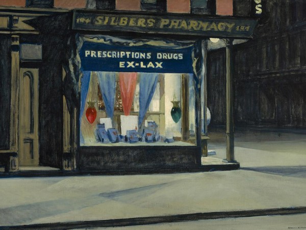 Edward Hopper, Emporio, 1927, olio su tela, cm 73,7x101,9. Boston, Museum of Fine Arts