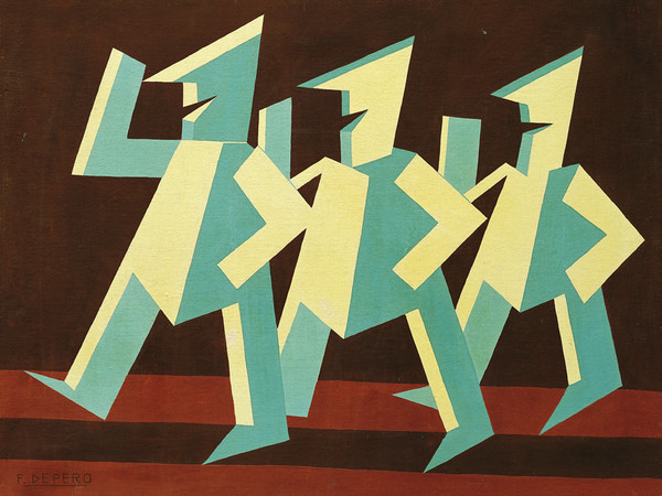 Fortunato Depero, Pagliaccetti, Olio su tela, 83.5 x 70 cm, Palazzo Ricci, Fondazione Cassa di Risparmio di Macerata