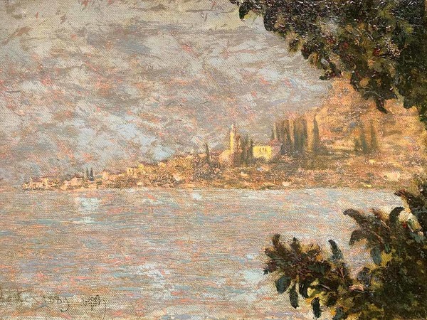 Vittore Grubicy de Dragon, Fiumelatte (o Lierna), 1889, Olio su tela, 20.5 × 32 cm, Roma, Galleria Berardi