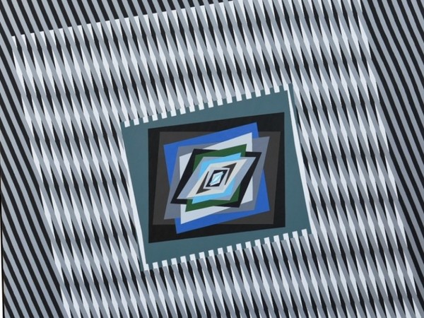 Ferruccio Gard, Chromatism and optical art, Colori acrilici su tela, 112 x 112 cm, Venezia 2014