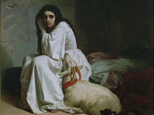 Giulio Cesare Ferrari, Esmeralda nella torre di Notre-Dame (1863). © Pinacoteca Nazionale di Bologna 