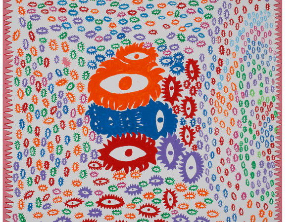 Yayoi Kusama, I LOVE-EYES, 2013, Acrilico su tela, 194 × 194cm | © YAYOI KUSAMA