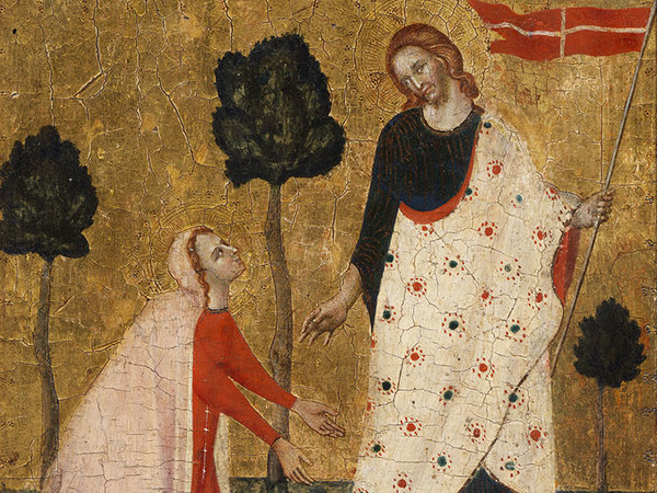 Francesco da Rimini (Maestro di Verucchio), La Crocifissione, Noli me tangere, Intorno al 1330, Tempera e foglia d'oro su pannello ligneo, 15 x 25 cm, National Gallery of Ireland, Dublin | © National Gallery of Ireland