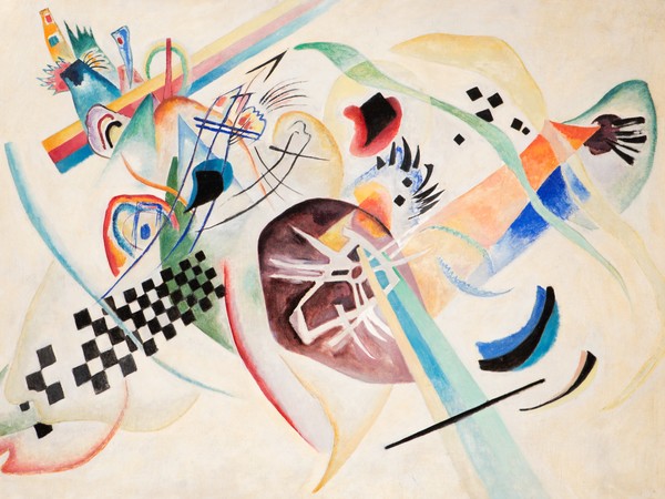 Vasilij Vasil'evič Kandinskij, Su bianco (I), 1920, Olio su tela | © State Russian Museum, St. Petersburg